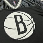 Maillot de Basket Brooklyn Nets Brodé Big logo manche courte Noir